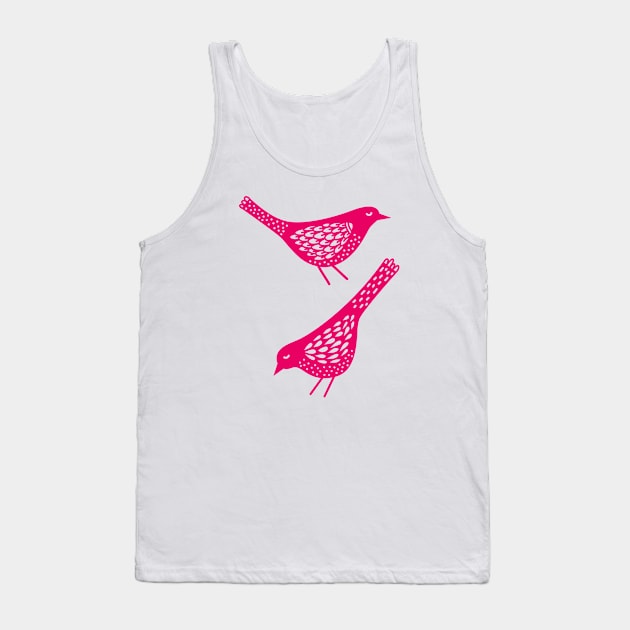 Two Pink Birds Tank Top by NicSquirrell